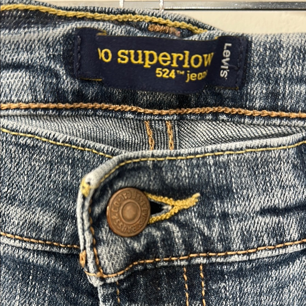 Levi's Blue Too Super Low 524 Jeans Classic Indigo